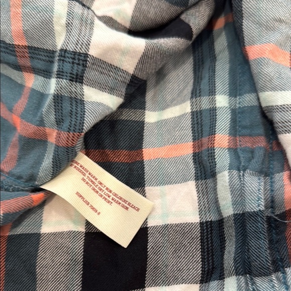 Arizona Jean Company Small Boyfriend Fit Plaid Button Down Shirt - Picture 10 of 12